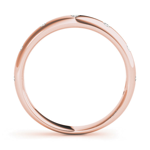 14K Rose Gold Multi-Diamond Stackable Ring