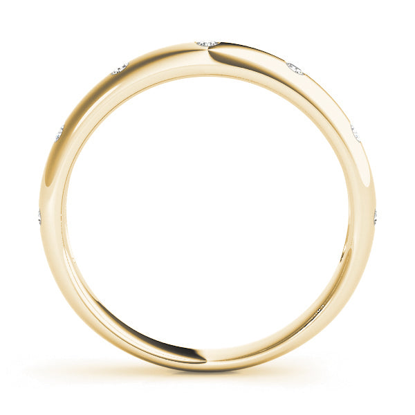 14K Yellow Gold 7-Diamond Wedding Band