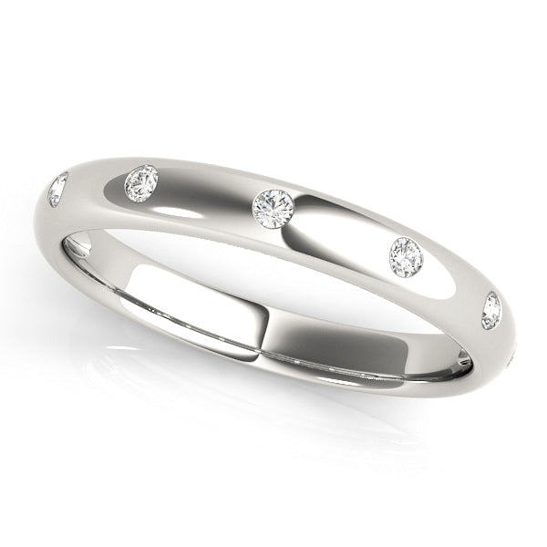Platinum White Diamond Stackable Ring