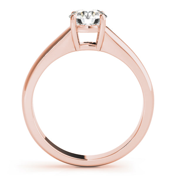 18K Rose Gold 1ct Round Diamond Solitaire Ring
