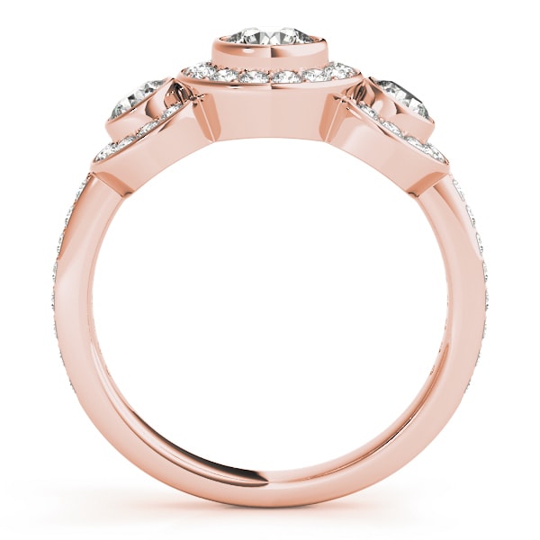 ENGAGEMENT RINGS 3 STONE ROUND