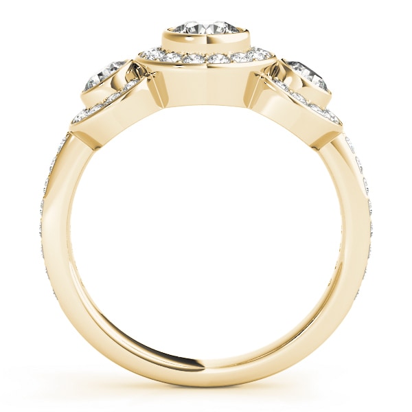 ENGAGEMENT RINGS 3 STONE ROUND