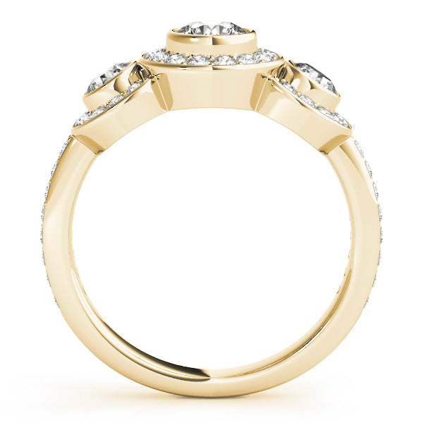 18K Yellow Gold 1.75ctw Round Diamond Engagement Ring