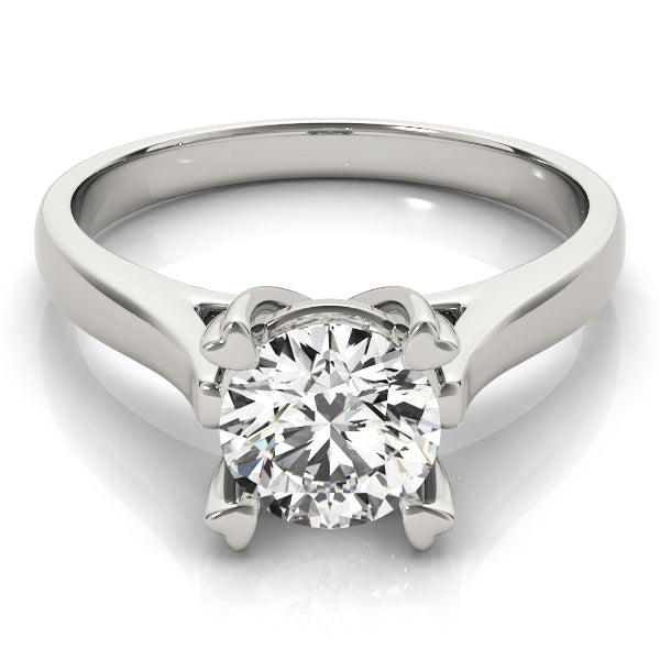 Platinum 1 CT Round Diamond Solitaire Engagement Ring