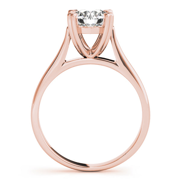 14K Rose Gold 1ct Round Diamond Solitaire Ring