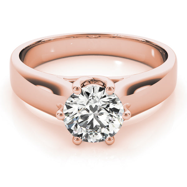 18K Rose Gold 1ct Diamond Engagement Solitaire Ring