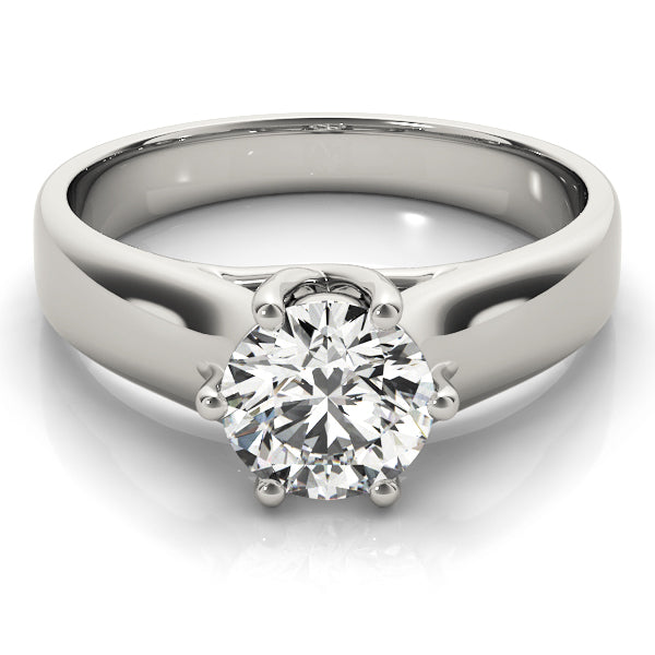 18K White Gold 1ct Diamond Solitaire Engagement Ring