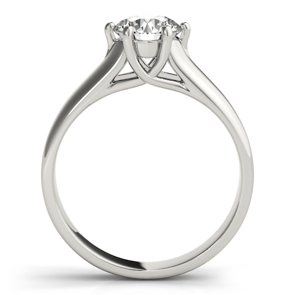 14K White Gold 1 CT Round Diamond Engagement Ring