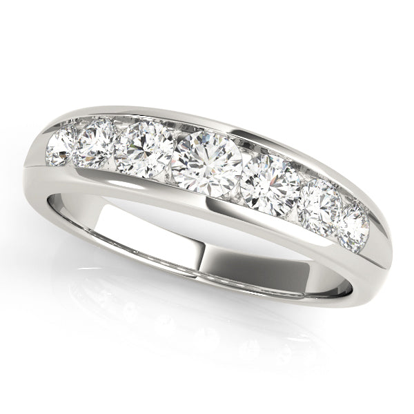 Platinum 1 CT Round Diamond Wedding Band