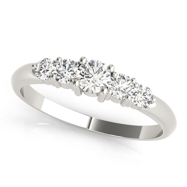 14K White Gold 0.45 CT Diamond Wedding Band