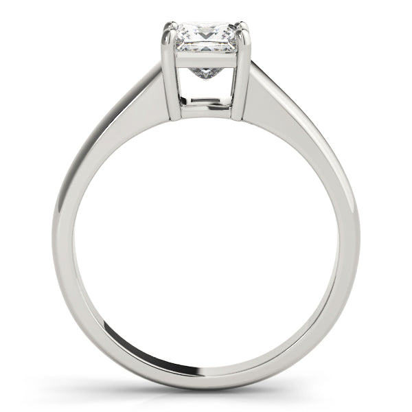 Platinum 0.75 CT Square Diamond Solitaire Ring