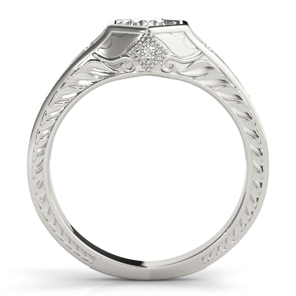 18K White Gold Vintage Diamond Engagement Ring 0.375ctw