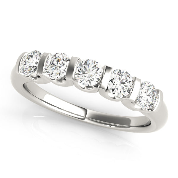 18K White Gold 1 CT Diamond Wedding Ring