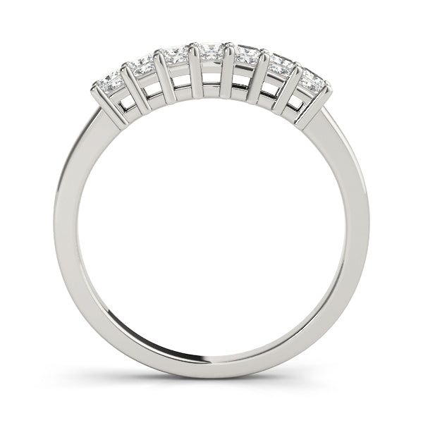 14K White Gold Square Diamond Wedding Ring
