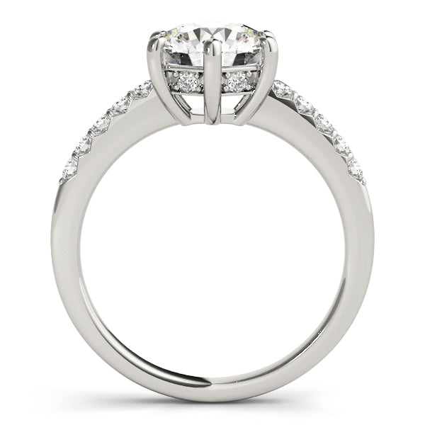 Platinum 1 CT Round Diamond Engagement Ring