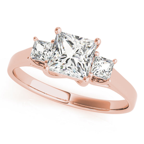 18K Rose Gold 1 ct Diamond Engagement Ring
