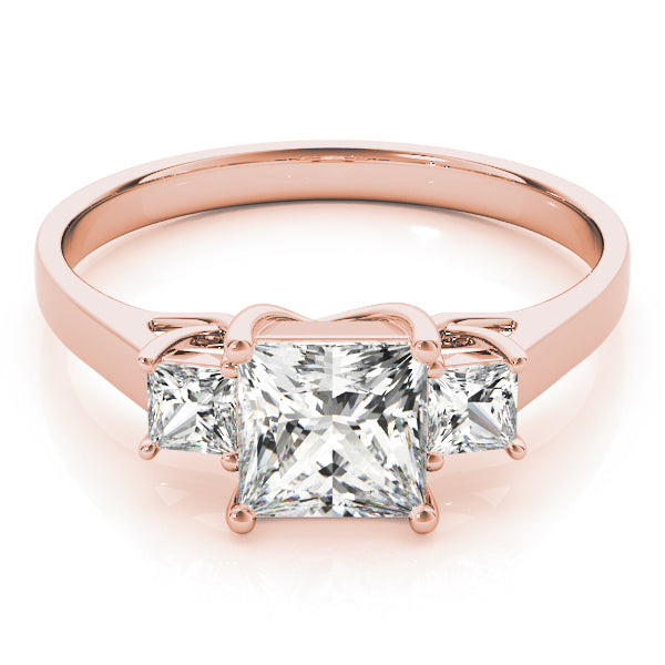 18K Rose Gold 1 ct Diamond Engagement Ring