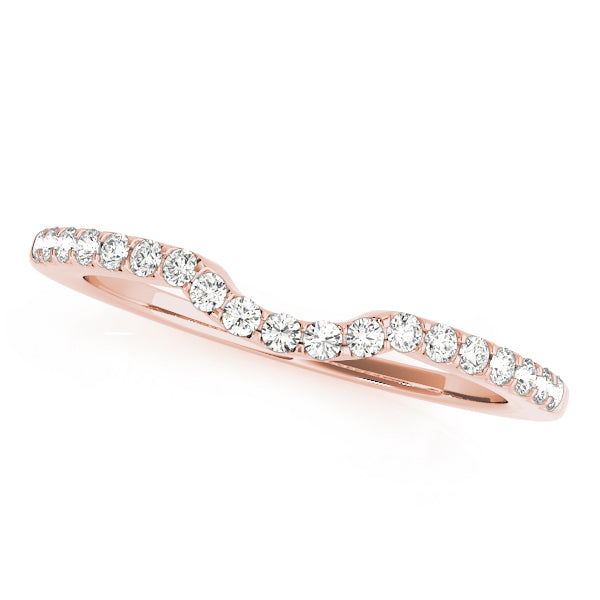 14K Rose Gold 0.18ctw Diamond Wedding Band