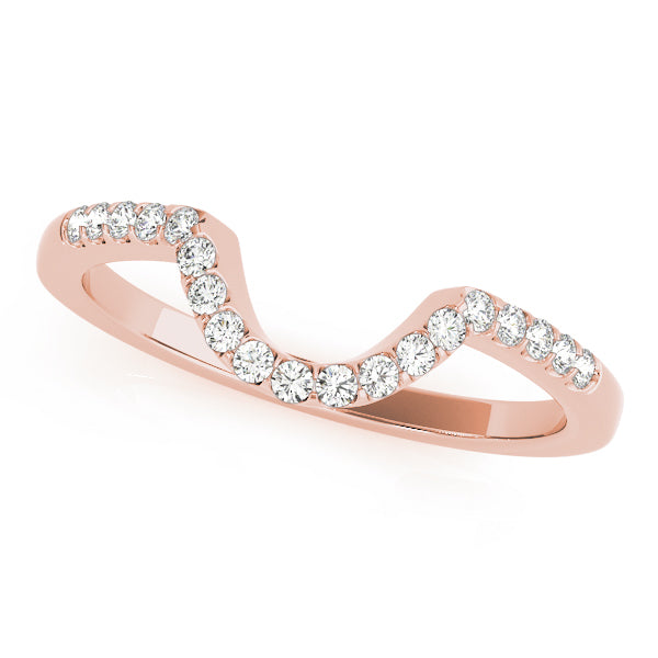 18K Rose Gold Diamond Wedding Ring