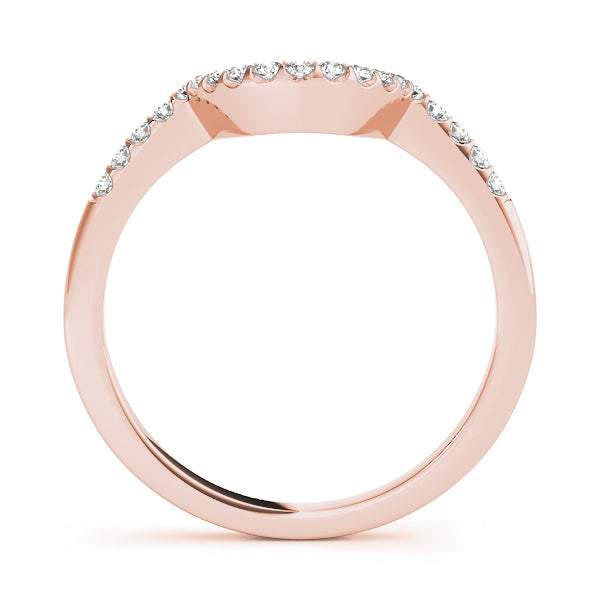 18K Rose Gold Diamond Wedding Ring