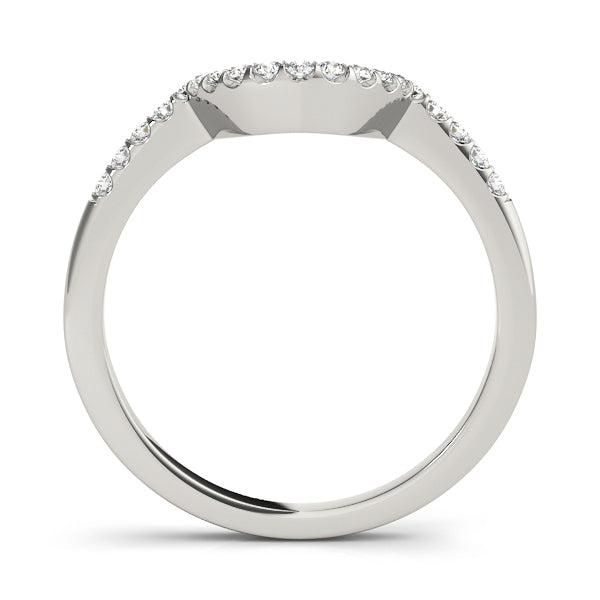 Platinum 1/6 CT Diamond Wedding Ring Band