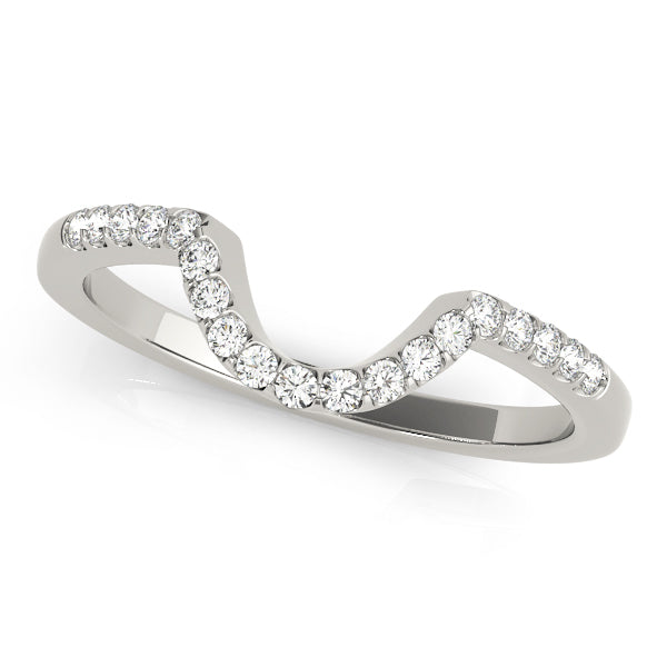 Platinum 1/6 CT Diamond Wedding Ring Band