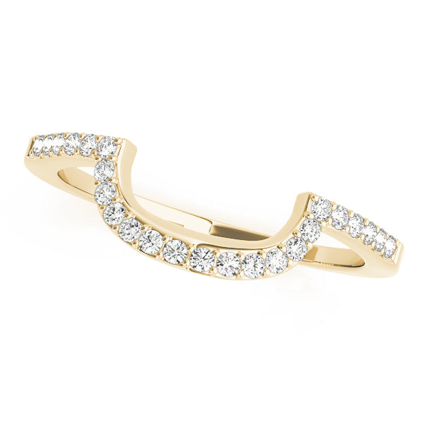 18K Yellow Gold 1/6 CT Diamond Wedding Band