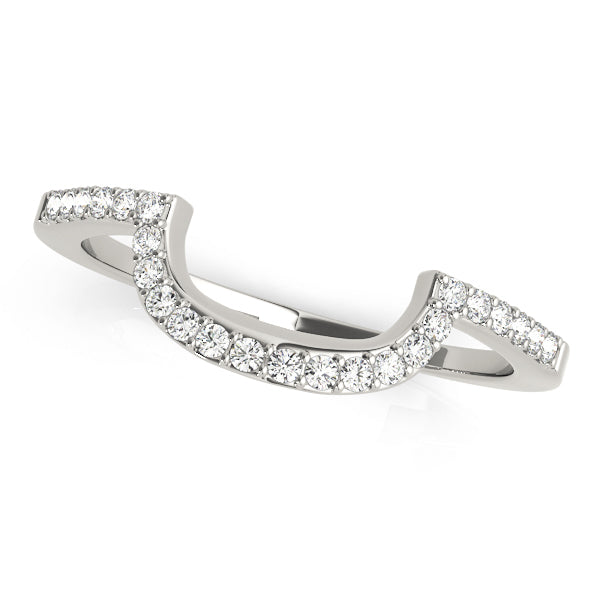 18K White Gold 1/6 ct Diamond Wedding Band