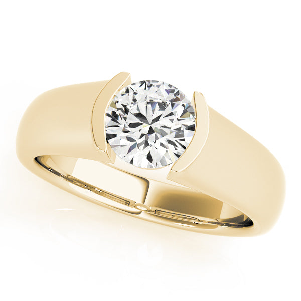 14K Yellow Gold 1ct Round Diamond Solitaire Ring