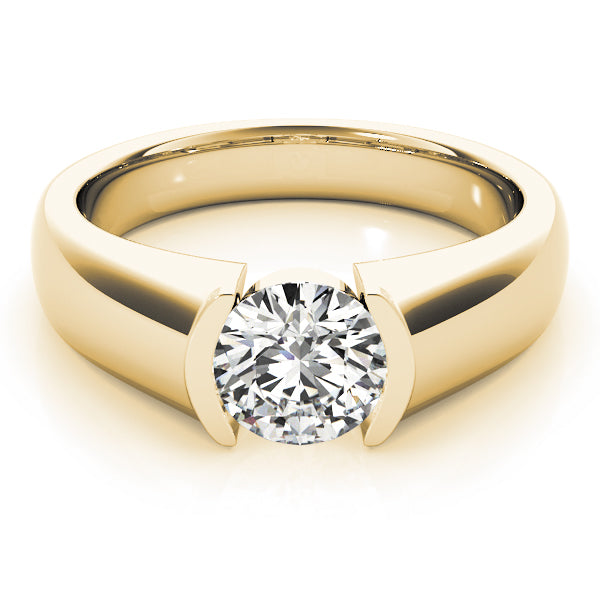 14K Yellow Gold 1ct Round Diamond Solitaire Ring