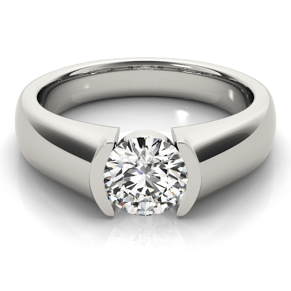 18K White Gold 1ct Round Diamond Engagement Ring