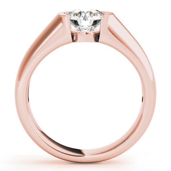 14K Rose Gold 1 CT Diamond Solitaire Engagement Ring