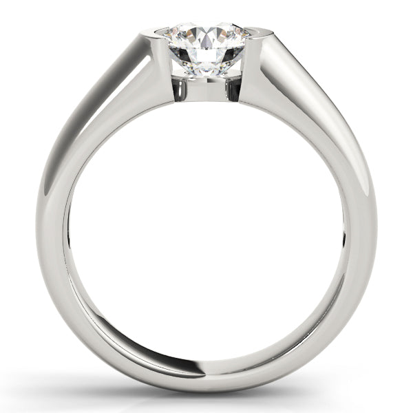 Platinum 1 CT Round Diamond Solitaire Engagement Ring