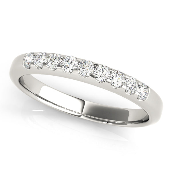 14K White Gold Multi-Diamond Wedding Ring