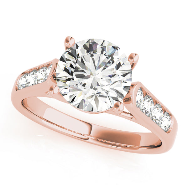 18K Rose Gold 1.3 ctw Round Diamond Engagement Ring