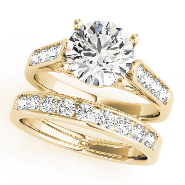 18K Yellow Gold 1 3/8 ct tw Trellis Diamond Engagement Ring