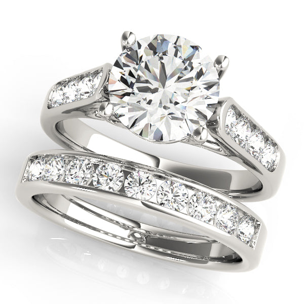 18K White Gold 1.25 ctw Round Diamond Engagement Ring