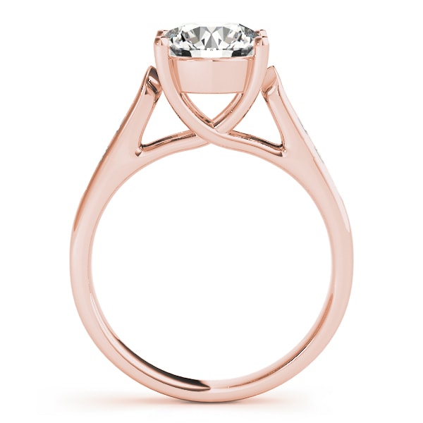 14K Rose Gold 1 3/8 ct tw Trellis Diamond Engagement Ring
