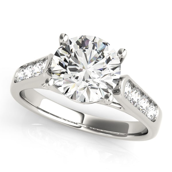 18K White Gold 1 3/8 ct tw Trellis Diamond Engagement Ring