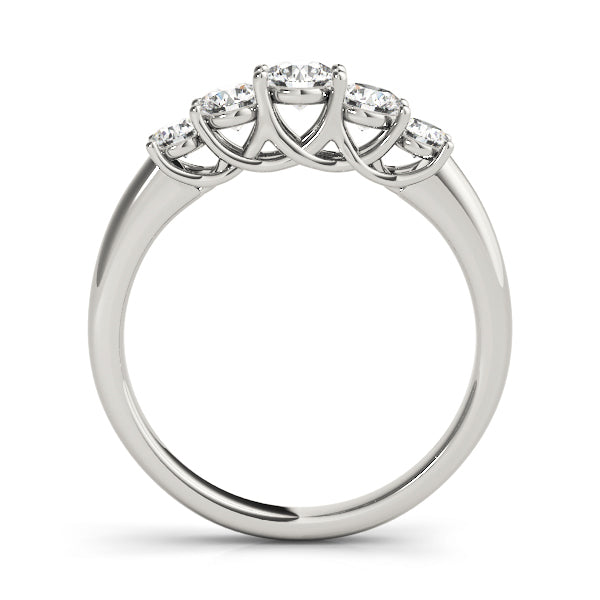 14K White Gold Round Diamond Wedding Ring