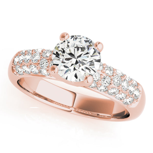 18K Rose Gold 1.5 ctw PavÃ© Diamond Engagement Ring