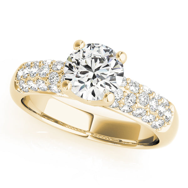18K Yellow Gold 1.5 ctw Diamond Pave Ring