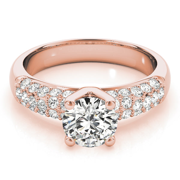 18K Rose Gold 1.5 ctw PavÃ© Diamond Engagement Ring