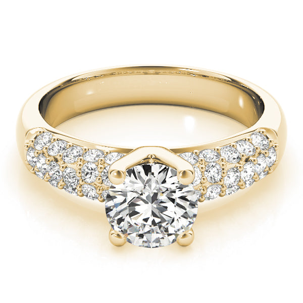 18K Yellow Gold 1.5 ctw Diamond Pave Ring