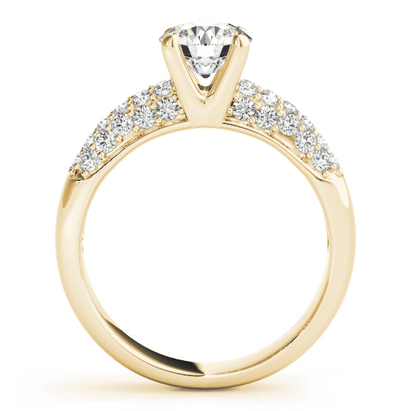 18K Yellow Gold 1.5 ctw Diamond Pave Ring