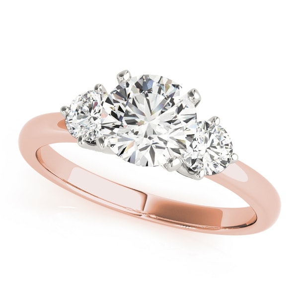 ENGAGEMENT RINGS 3 STONE ROUND