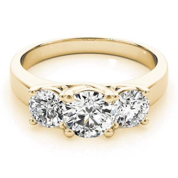 ENGAGEMENT RINGS 3 STONE ROUND