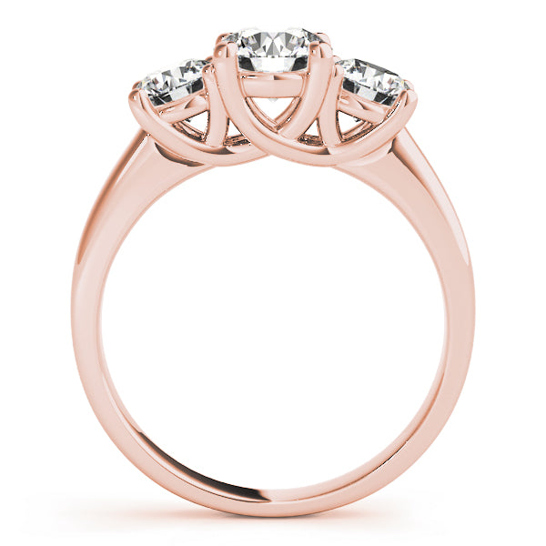 14K Rose Gold 1 CT Diamond Three-Stone Engagement Ring
