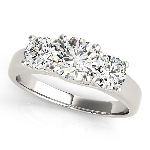 14K White Gold 1 CT Round Diamond Engagement Ring