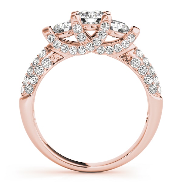 ENGAGEMENT RINGS 3 STONE ROUND